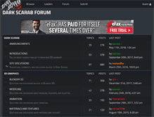 Tablet Screenshot of forum.darkscarab.com